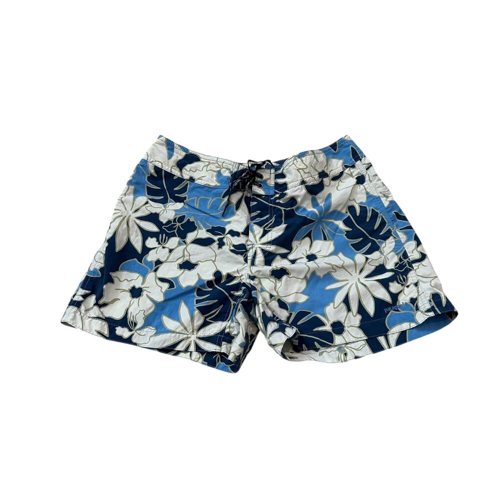 Patagonia Wavefarer Boardshorts Hawaiian Flower Print Women's Size 8
